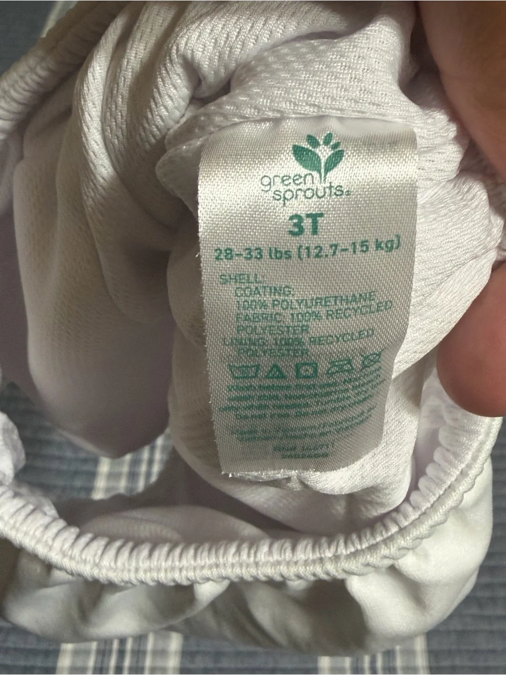 Soft White Baby Diaper Swim Cover - Gentle Elastic Waist